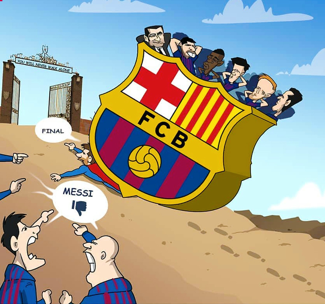 Бавария Барселона карикатура